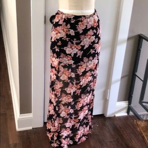 For Love & Lemons side zip & slit skirt